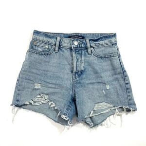 Calvin Klein Jeans High Rise Shorts Raw Hem